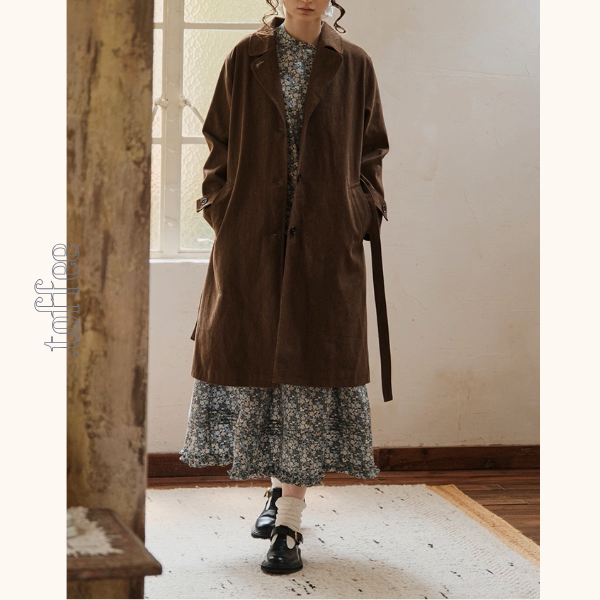 前合わせデザインのブラウンジャケット《Z01086》