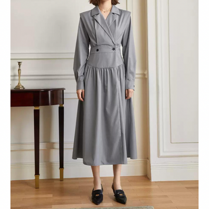 ウエストマークシャツワンピース w-144