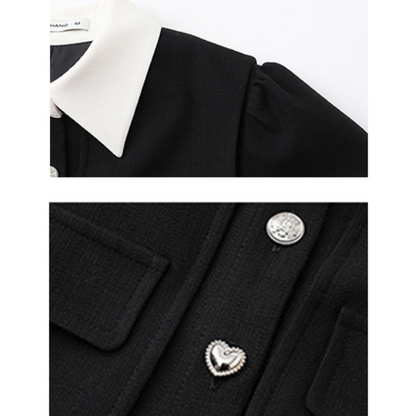 レイヤード風ブラックスリムワンピース Z00026