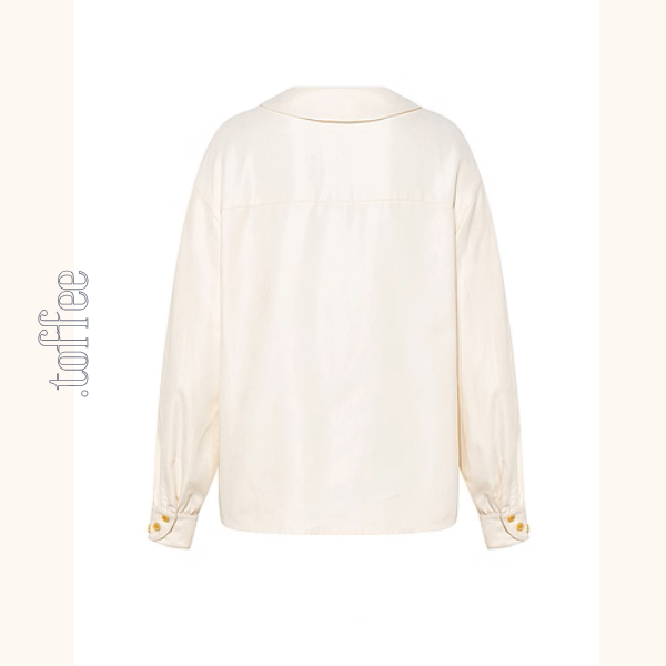 ひまわりの詩を纏うアップリケシャツ《Z01127》