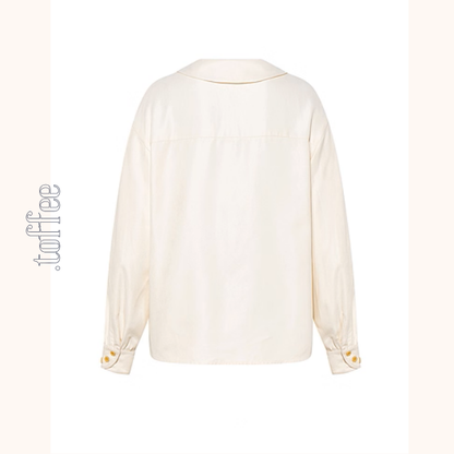 ひまわりの詩を纏うアップリケシャツ《Z01127》