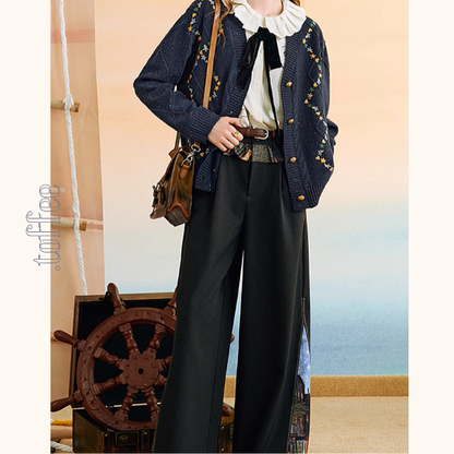 黒リボンと夢の風景ブラウス《Z01131》