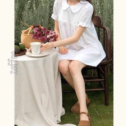 【2color】ドールカラーとプリーツの優美ワンピース《Z01049》