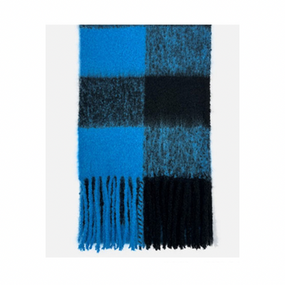 【3color】チェックパターンスーパーロングスカーフ X-453