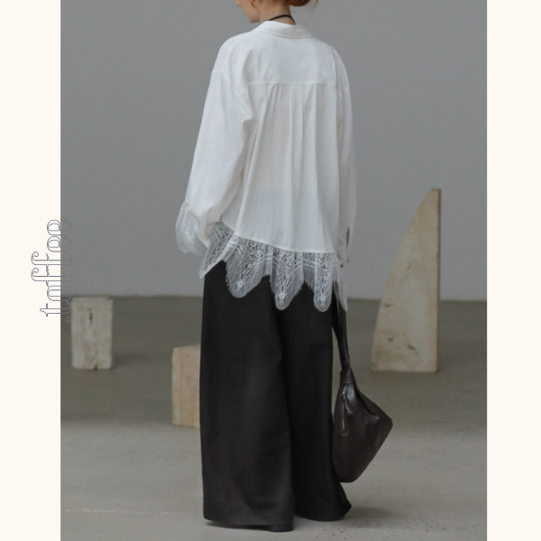 深みブラウンのシックワイドパンツ《Z01087》