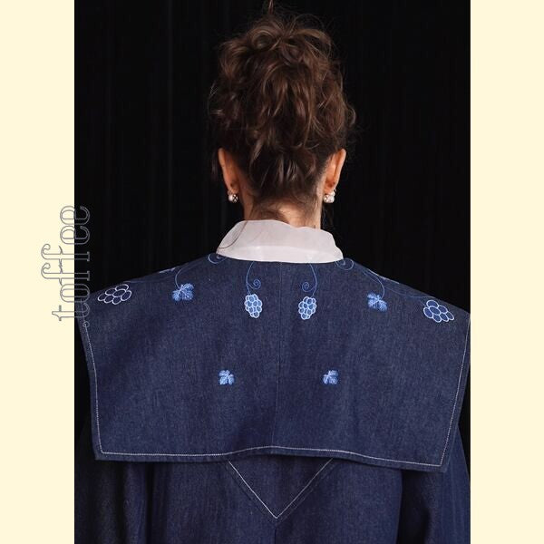 アートワークが映える：レトロ感溢れる刺繍デニムジャケット 《C0208》