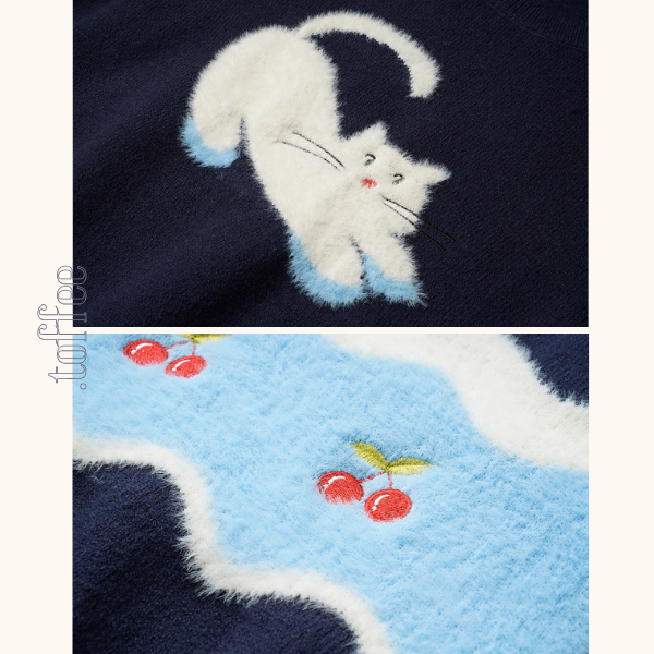 夢の上で跳ねる猫と小さな果実たちのセットアップ《Z01146》