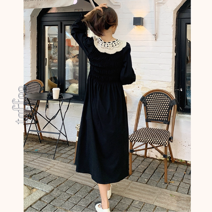 レース襟と歩く、午後の物語ワンピース《Z01154》