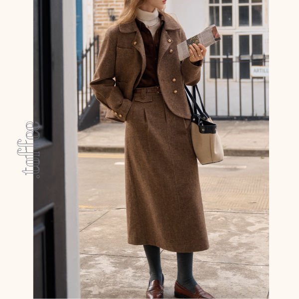 秋灯の街とクラシックツイードセット《Z01166》