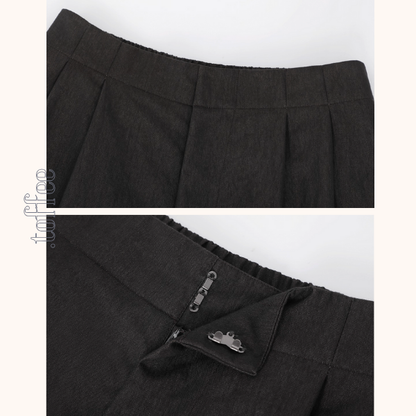 深みブラウンのシックワイドパンツ《Z01087》