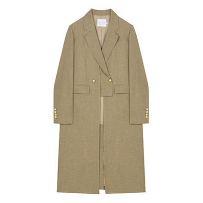 レイヤード風ロングスーツジャケット Z00028