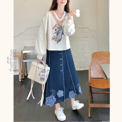 花咲く午後の散歩道セットアップ《Z01155》