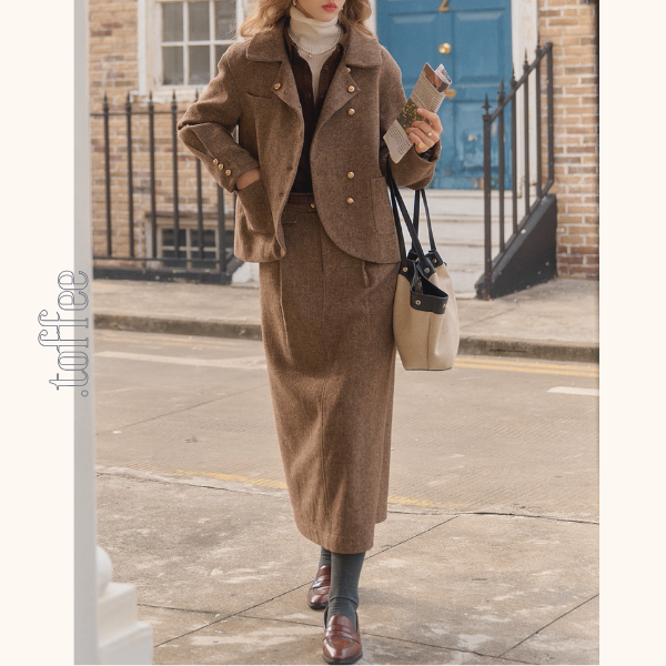 秋灯の街とクラシックツイードセット《Z01166》