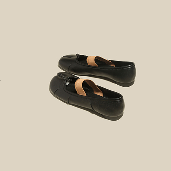 【2color】足袋デザインフラットパンプス　Z00370