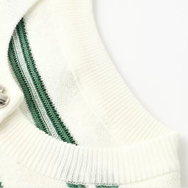 ハートとチェリーの半袖ニット Z00232