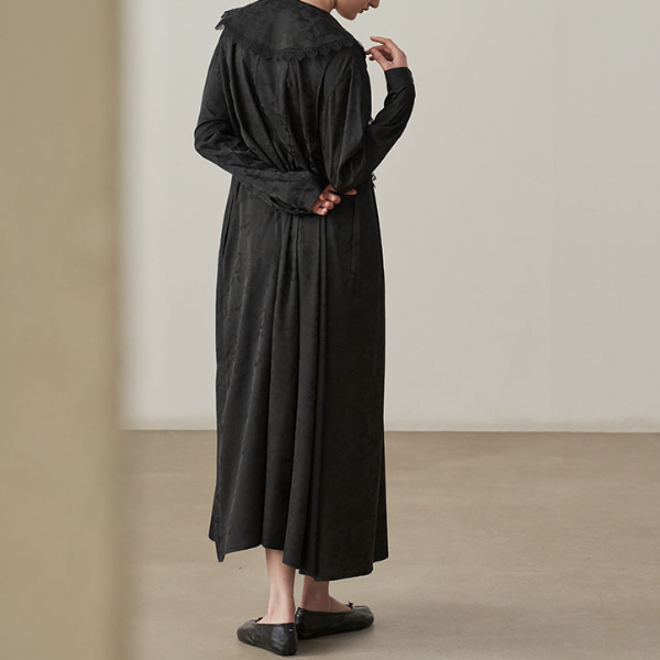 ビッグカラージャガードドレス X-068