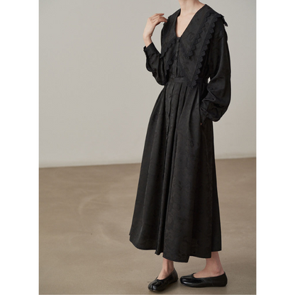 ビッグカラージャガードドレス X-068