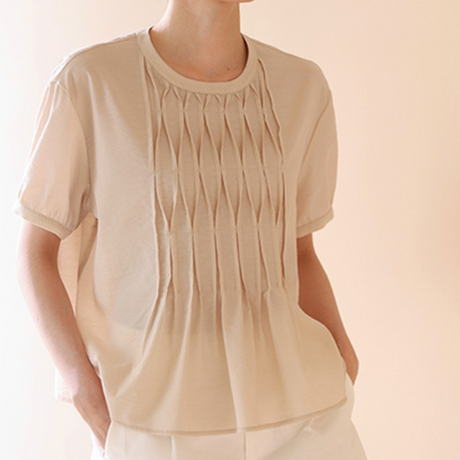 デザインプリーツブラウス X-113