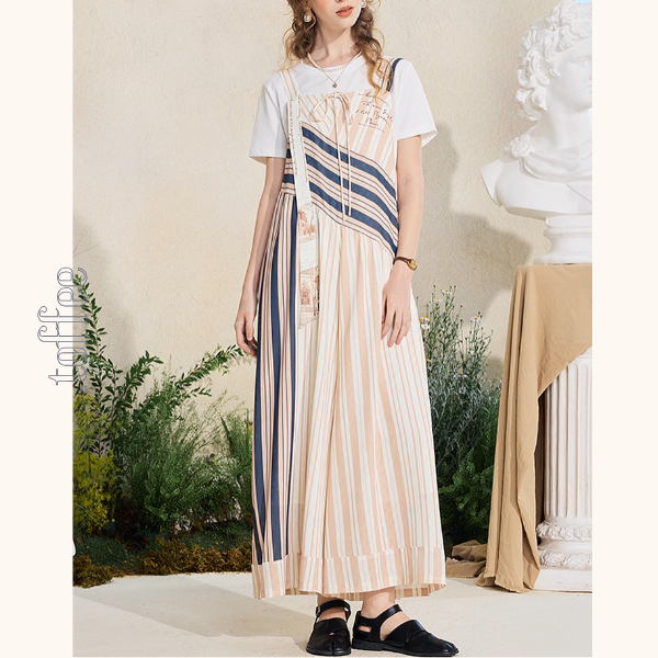 ストライプ切替オールインワン《Z01055》