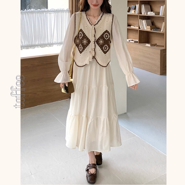 午後の陽だまりとレースの装いセットアップ《Z01150》