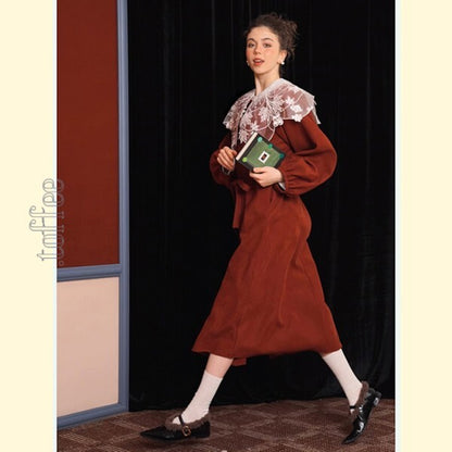 クラシックに新たな息吹：ガーリーなシャツワンピース 《C0199》