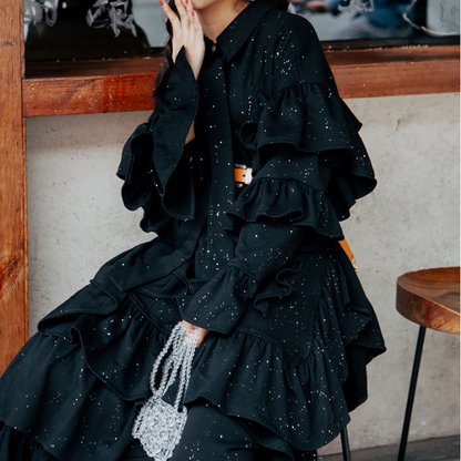 ティアードプリーツセットアップ X-277