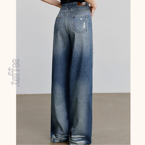 【4pattern】プリントストレートジーンズ《Z00929》