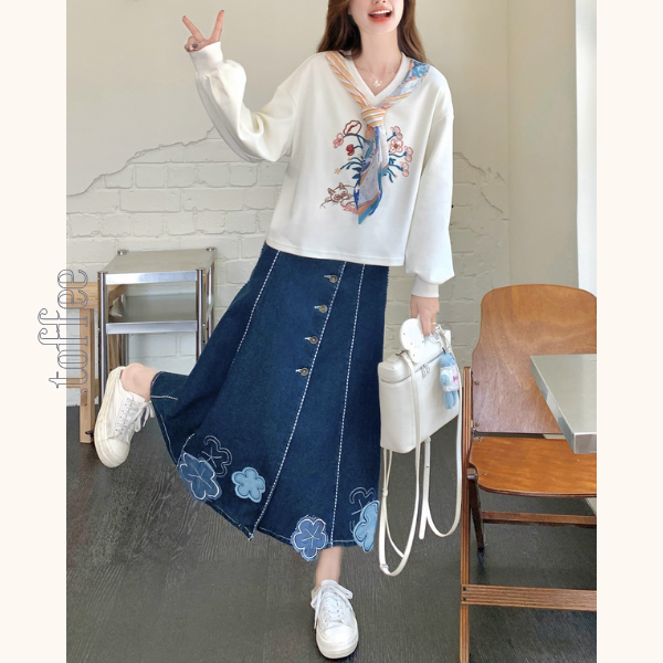 花咲く午後の散歩道セットアップ《Z01155》