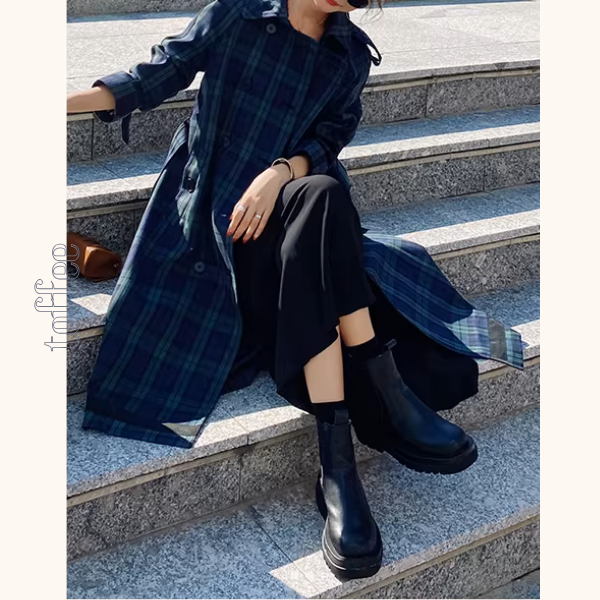 ブルーグリーンタータンの映えるトレンチ《Z01242》