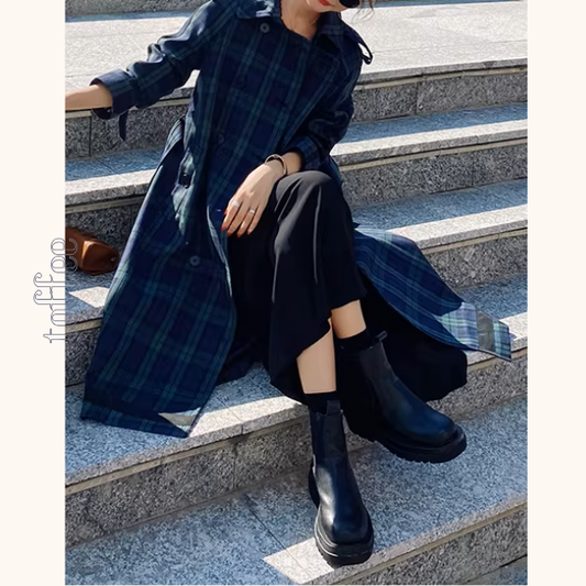 ブルーグリーンタータンの映えるトレンチ《Z01242》