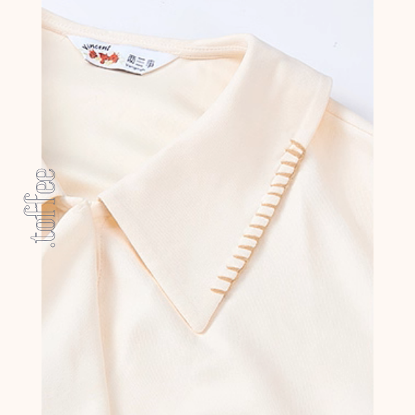 ひまわりの詩を纏うアップリケシャツ《Z01127》