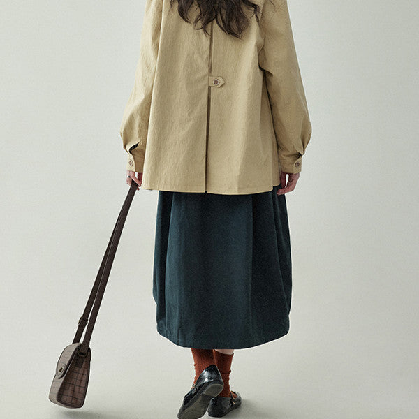 【2color】ワイドレッグコットンミディスカート Z00250