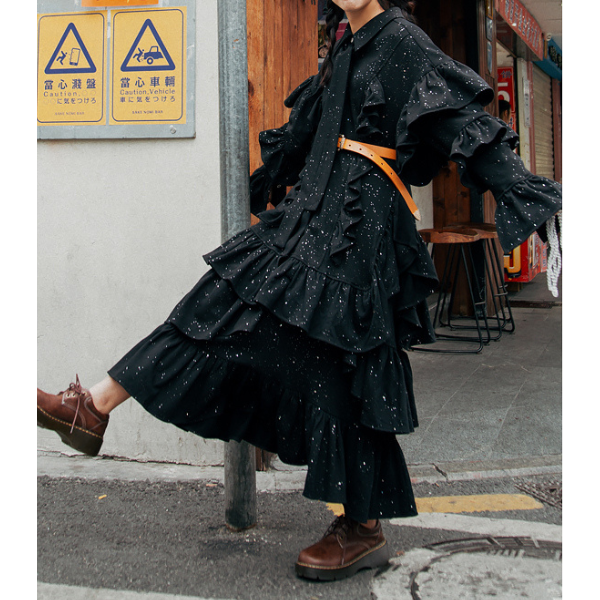 ティアードプリーツセットアップ X-277