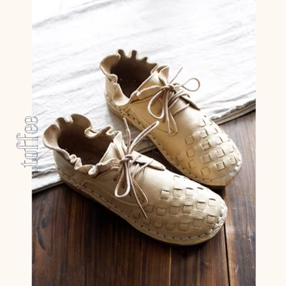 【4color】フリルカットのメッシュ編みシューズ《Z01362》