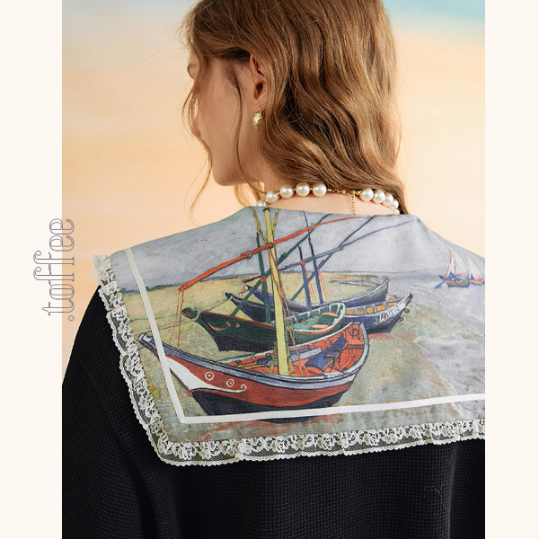 ゴッホの舟と夢の海、セーラーワンピース《Z01149》