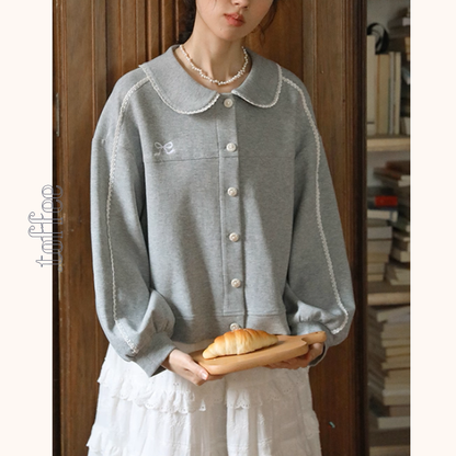 白昼夢のレースステッチカーディガン《Z01143》