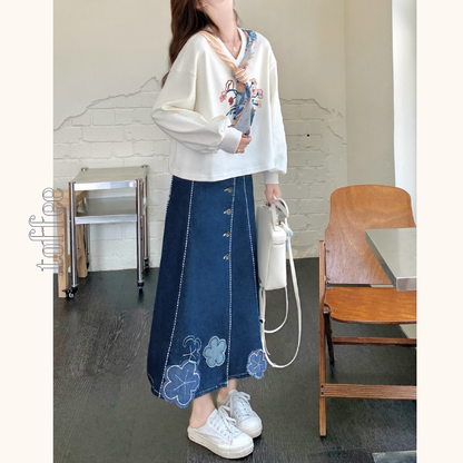 花咲く午後の散歩道セットアップ《Z01155》