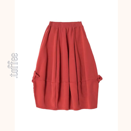 サイドリボンの立体バルーンスカート《Z01353》