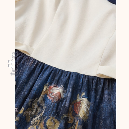 秋の庭に咲く詩・アートスカート《Z01148》