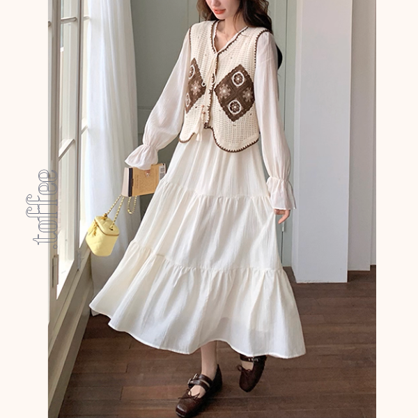 午後の陽だまりとレースの装いセットアップ《Z01150》