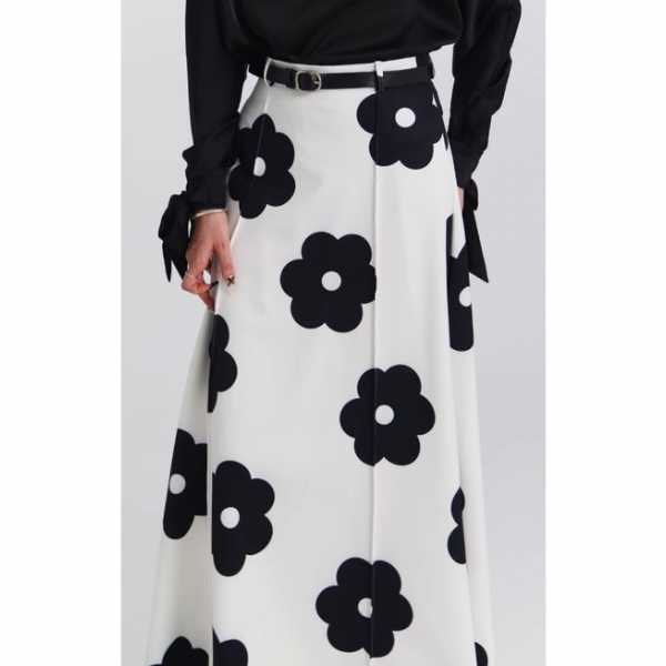 フラワープリントロングスカート Z00212