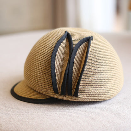 【３color】ワンポイントがついた可愛い麦わら帽　sp0076