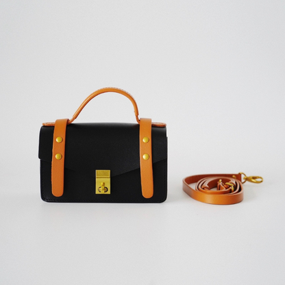 【5color】バイカラースクエアショルダーバッグ《Z00893》