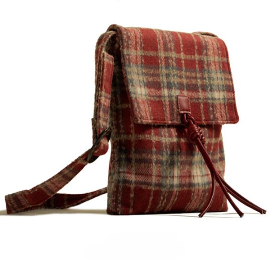 【3color】チェック柄ショルダーバッグ    Z00433