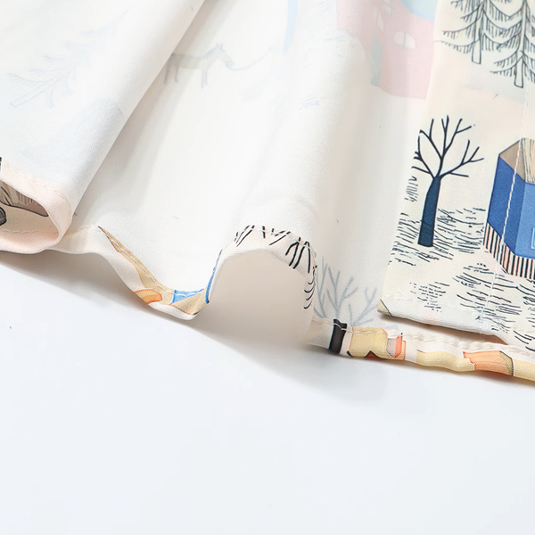 パッチポケット付きイラストプリントシャツ《Z00913》