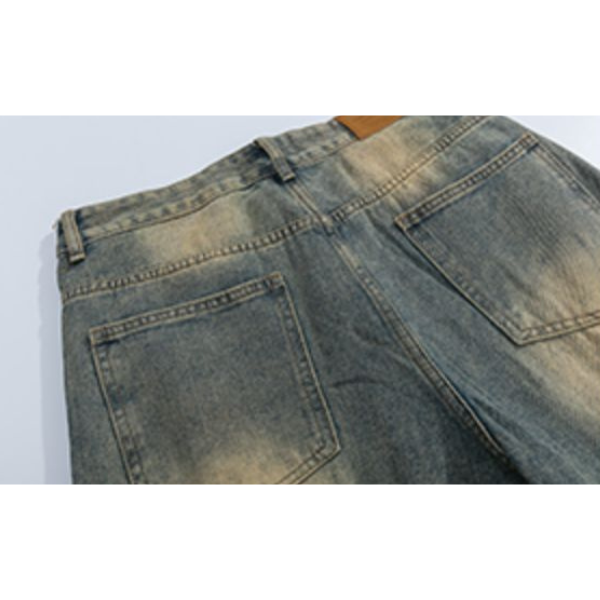 【2color】ヴィンテージ風ウォッシュデニム X-363