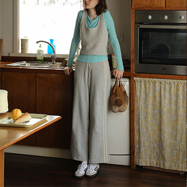 【2color】レイヤード風スリムTシャツ　Z00442