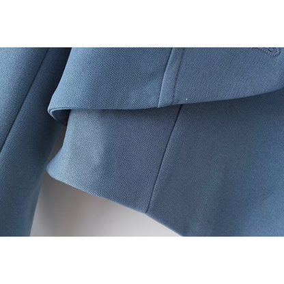 【2color】レイヤード風シングルブレストショートジャケット Z00156