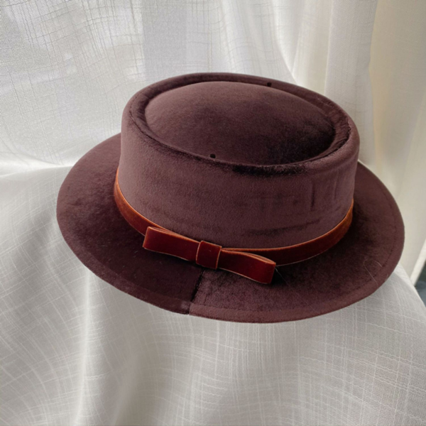 【6color】リボン付きフラットハット　Z00060