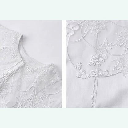 フェアリーレースを纏う：聖なるクラシックブラウス 《C0194》